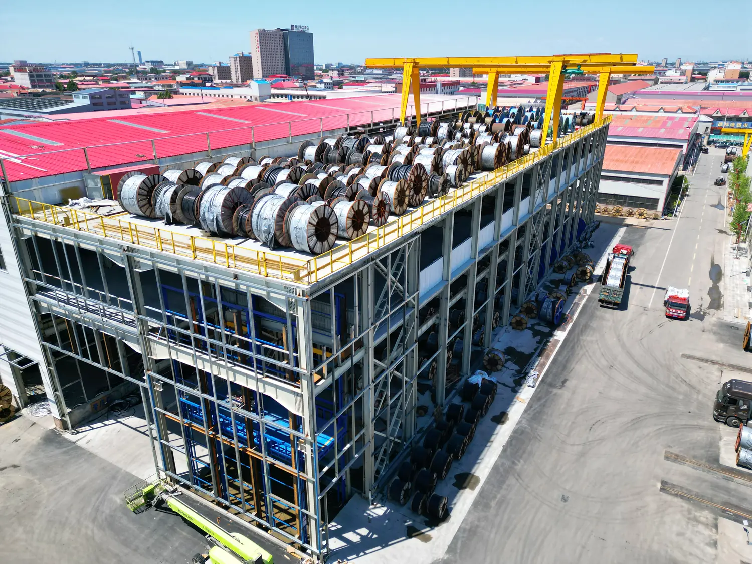 Automated electronic wire production line at Yaxing
