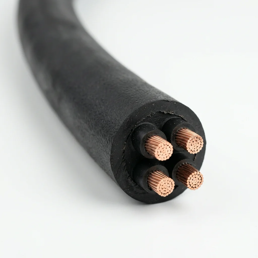 Flexible rubber cable