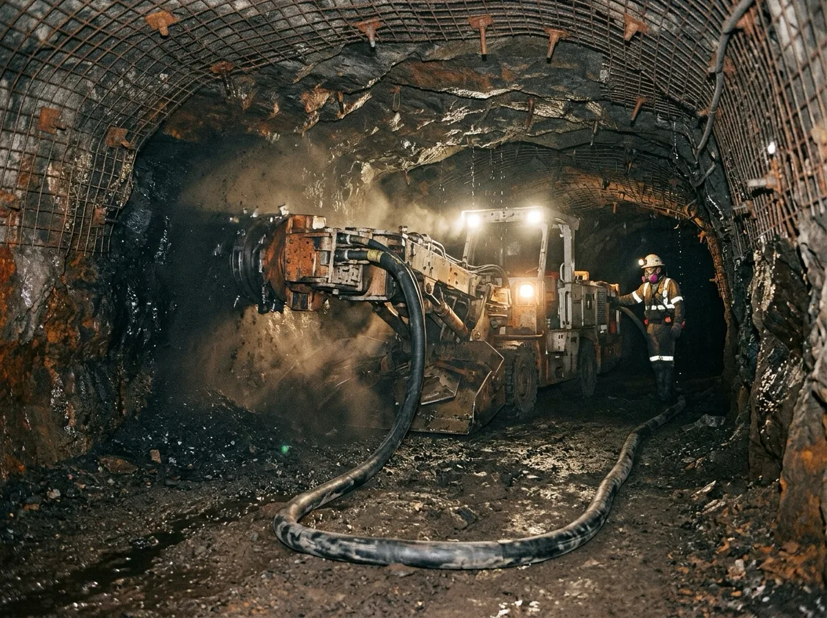 Continuous miner and longwall underground, on monitored G-GC / SHD-GC MV trailing cable