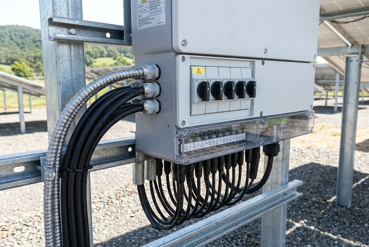 Solar inverter DC input side of a photovoltaic system